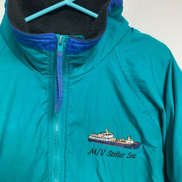 Sierra Sport Vintage Men’s S/V Stellar Sea Nylon Fleece Lined Windbreaker XL - Picture 6 of 7